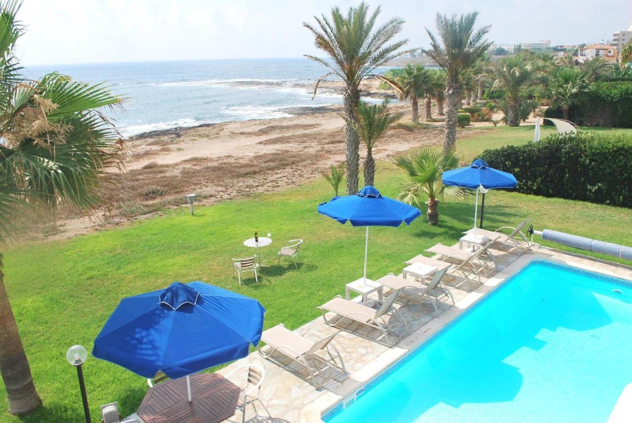 Sea Front Villa, Heated Private Pool, Amazing Location Paphos 323 Kissonerga Buitenkant foto