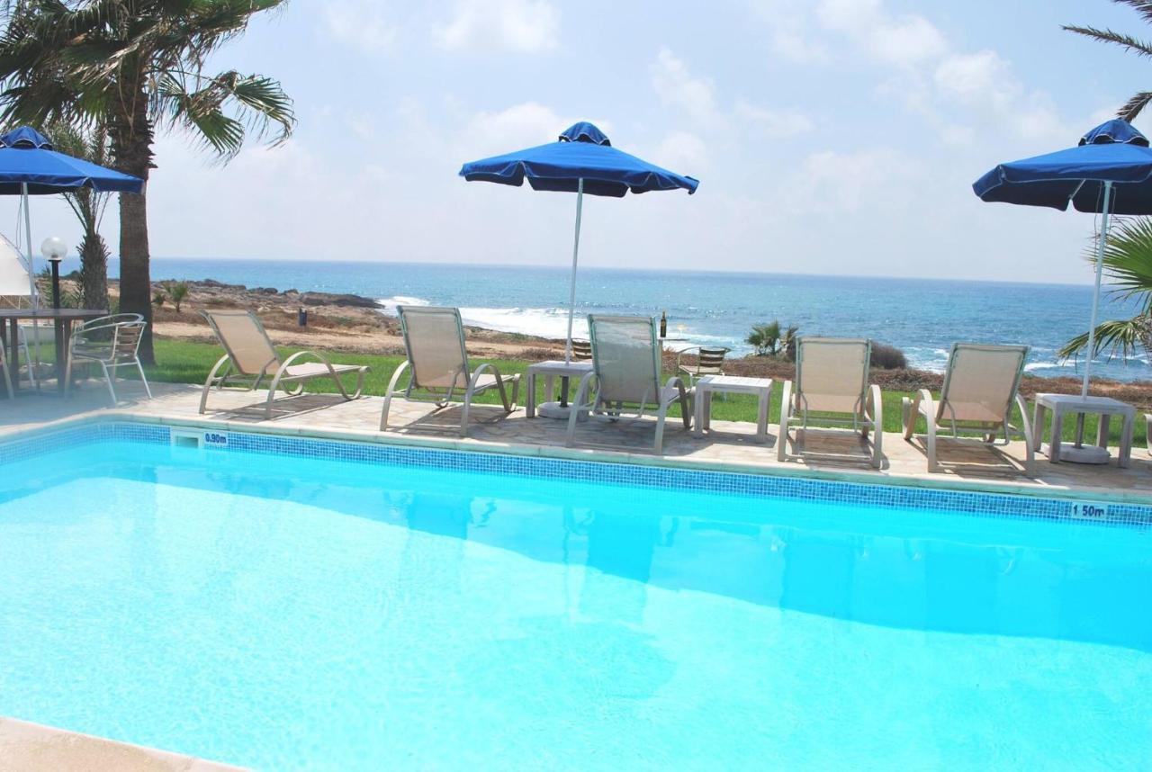 Sea Front Villa, Heated Private Pool, Amazing Location Paphos 323 Kissonerga Buitenkant foto