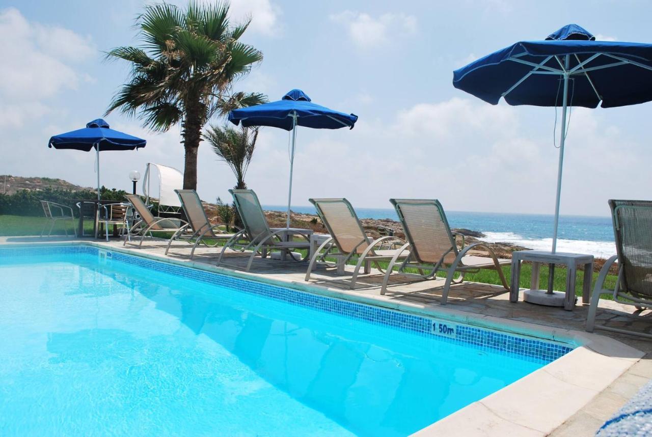 Sea Front Villa, Heated Private Pool, Amazing Location Paphos 323 Kissonerga Buitenkant foto