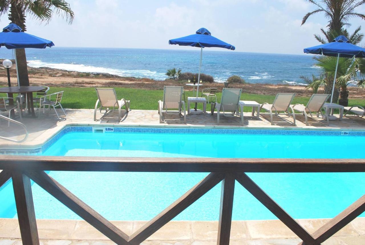 Sea Front Villa, Heated Private Pool, Amazing Location Paphos 323 Kissonerga Buitenkant foto
