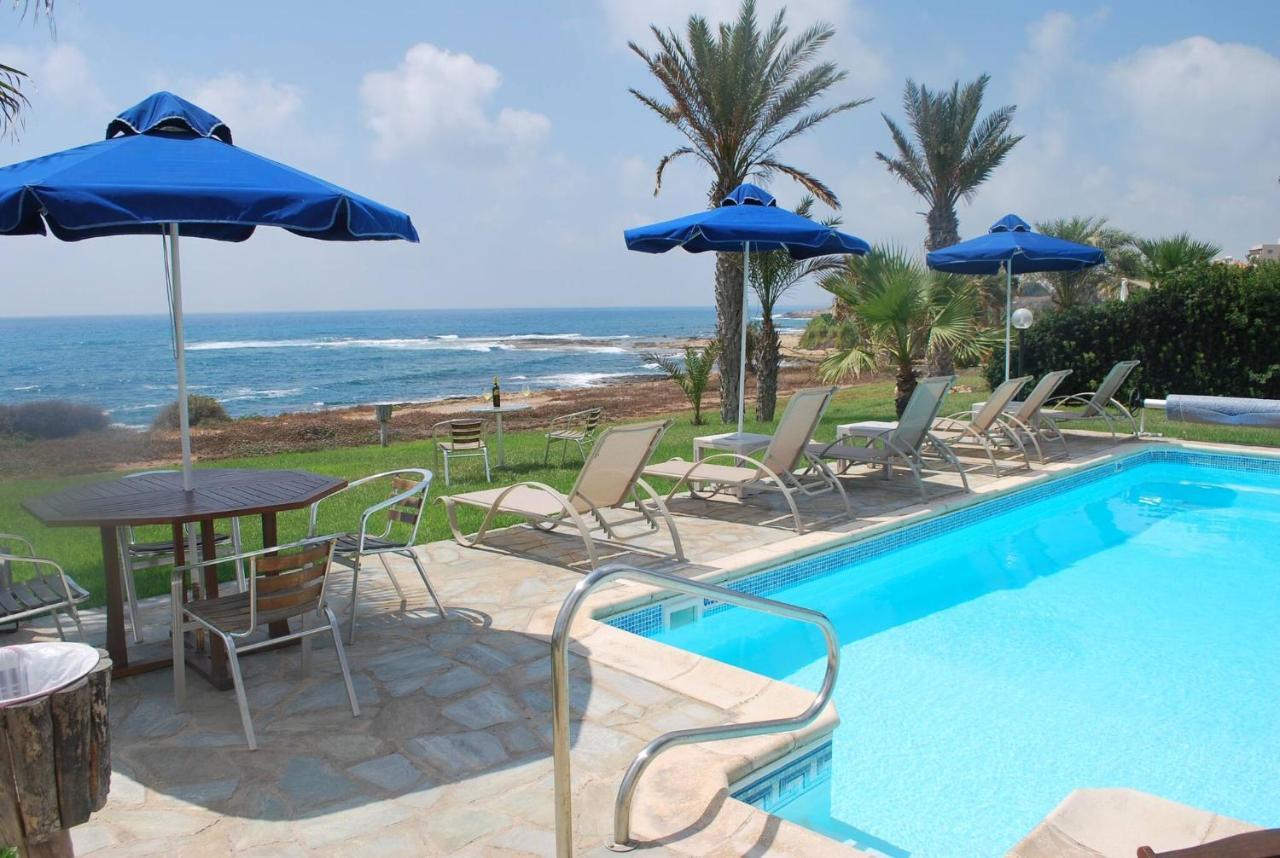 Sea Front Villa, Heated Private Pool, Amazing Location Paphos 323 Kissonerga Buitenkant foto