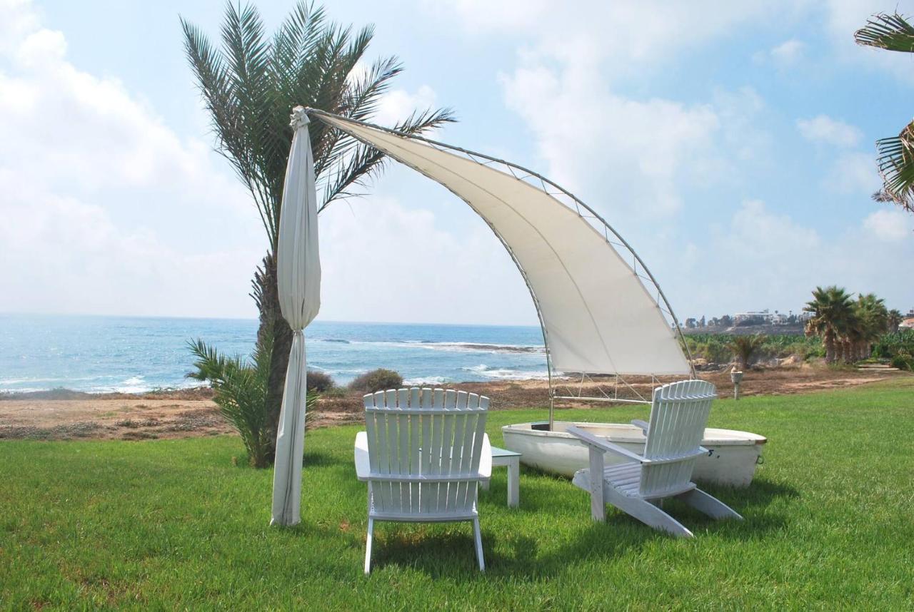 Sea Front Villa, Heated Private Pool, Amazing Location Paphos 323 Kissonerga Buitenkant foto