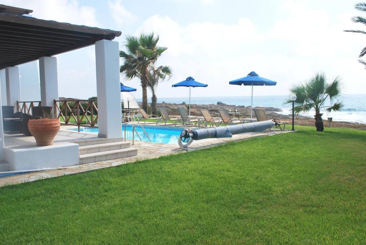 Sea Front Villa, Heated Private Pool, Amazing Location Paphos 323 Kissonerga Buitenkant foto